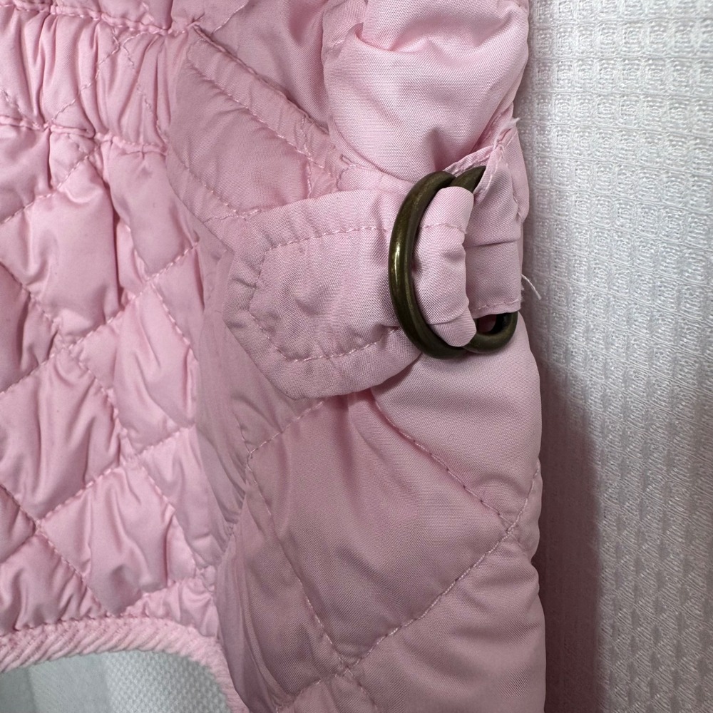 Ralph Lauren Pink Quilted Jacket 18M Corduroy Collar Barn Coat Kids Outerwear - Picture 6 of 9